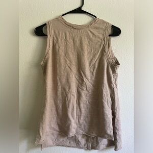 Tan sleeveless neuflora tank